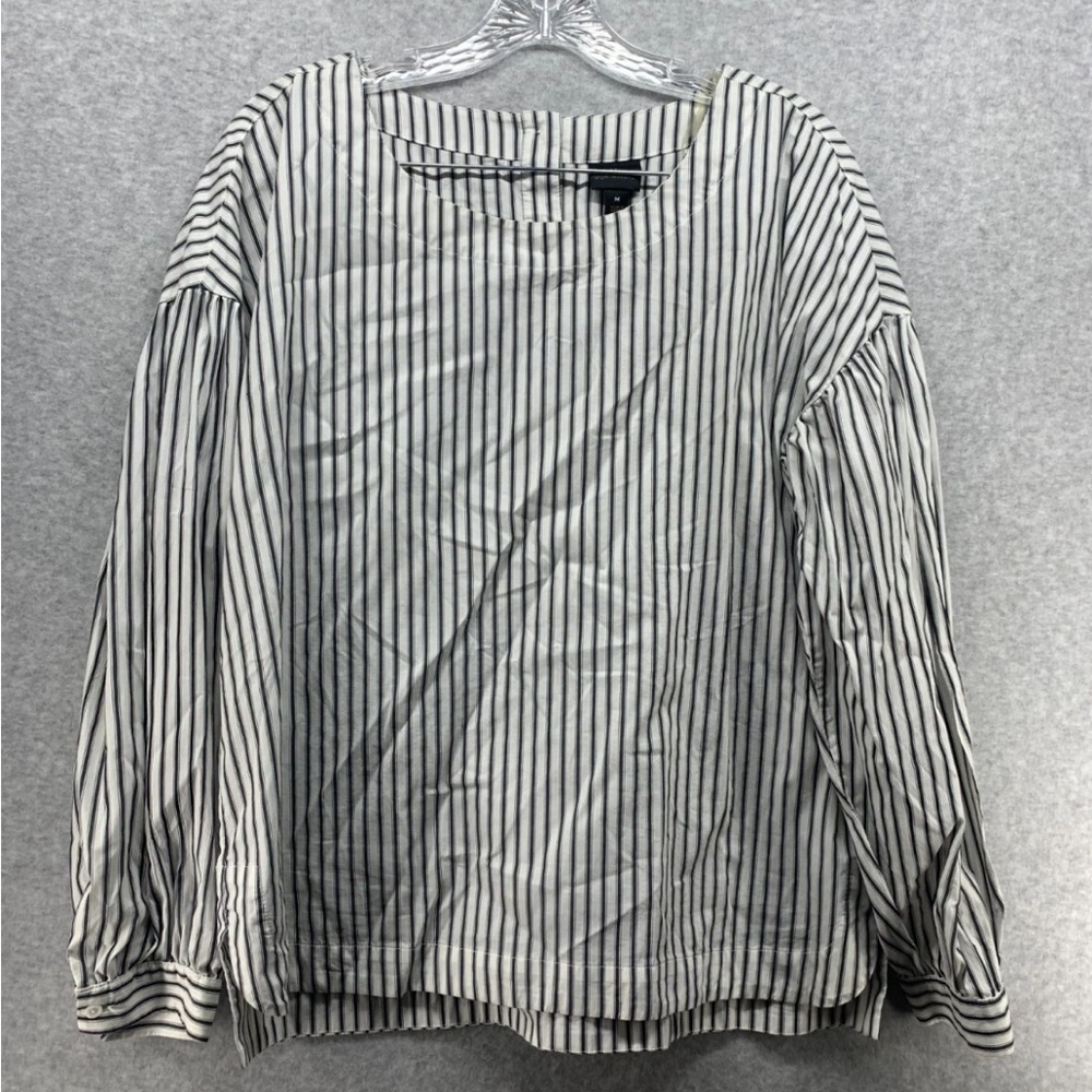 Worthington Black and White Striped Blouse
